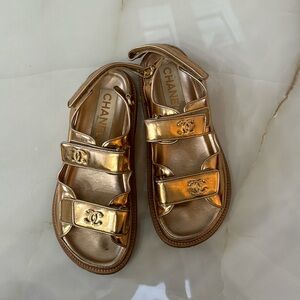 Chanel Dad Rose Gold dad sandals size 36.5